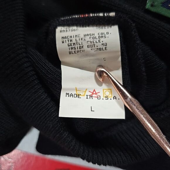 (2) Jantzen SOFT Mens Sweaters SzLg Lot VTG Black Navy Blue Career Casual Staple - Picture 16 of 16